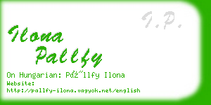 ilona pallfy business card